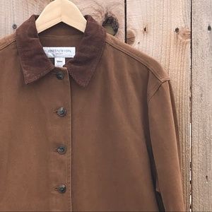 Jones New York Sport Jacket Brown Denim & Corduroy